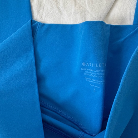 Athleta Salutarion Stash High Rise Sz L/G - Cornflower Shade - Picture 4 of 5